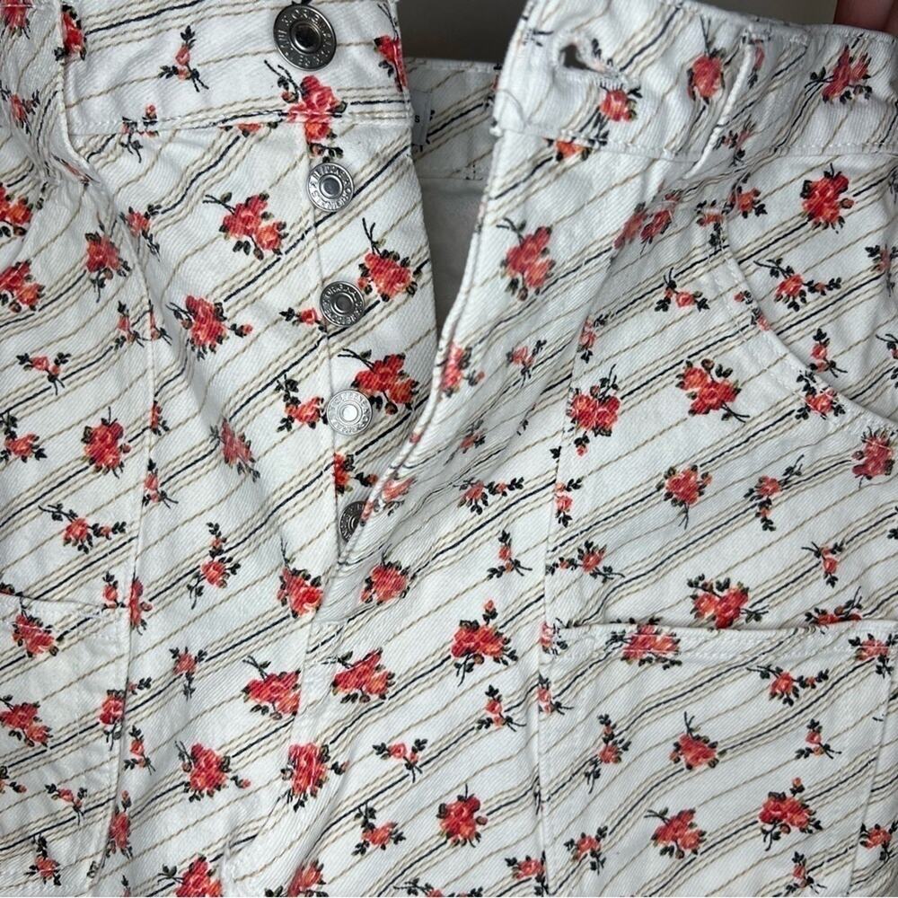 Re/Done Floral Denim Cargo Mini Skirt Size 26 - Picture 14 of 16